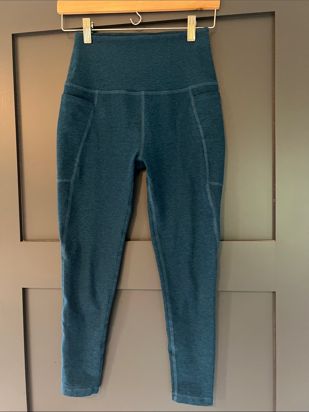 Beyond yoga Spacedye Out Of Pocket High Waisted Midi Legging Blue Gem Heather M - Picture 5 of 8
